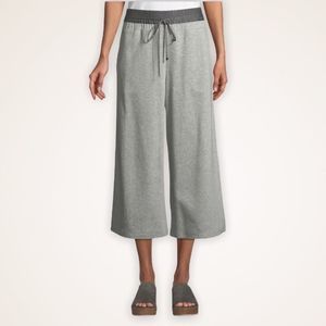 LAFAYETTE 148 NEW YORK Charmeuse Waist Wide Leg Cropped Lounge Pants